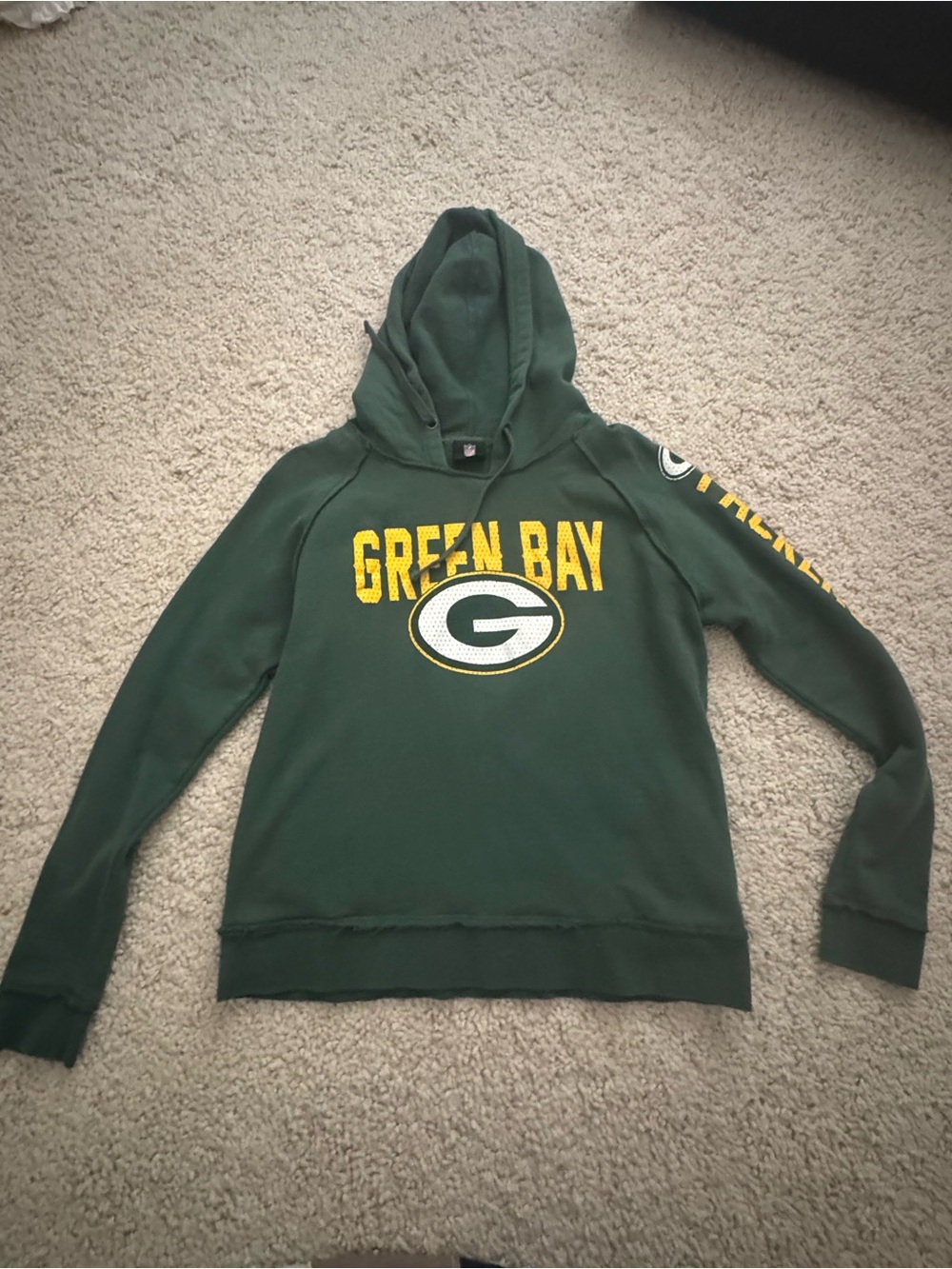 Green Bay Hoodie Cowl Neck Sweatshirt - Green NFL Team Apparel